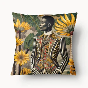 Housse de Coussin AFRIQUE - Duo Sapeur Celestin Dubagou - 45cm
