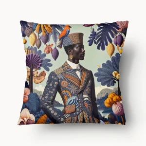 Housse de Coussin AFRIQUE - Duo Sapeur Nélius Dante - 45cm