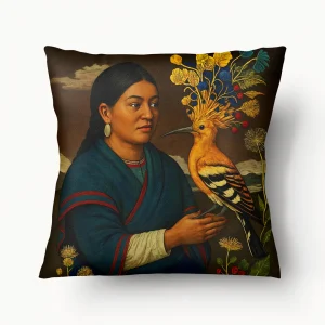 Housse de Coussin AMERIQUE LATINE - Duo Esperanza Oiseau Huppe - 45 et 55cm