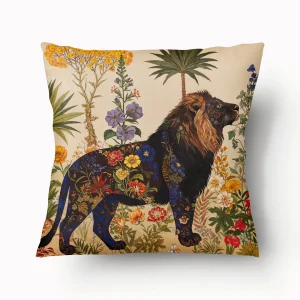 Housse de Coussin BESTIAIRE - Duo Jungle Poétique Nunko - 45 et 55cm