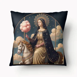 Housse de Coussin POP MARY - Vierge Marie Carrousel Céleste - 45cm