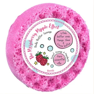 Savon de douche tampon corporel  Framboise – BOMB COSMETICS