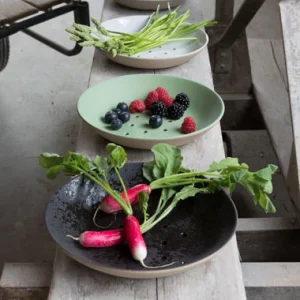 Assiette Égouttoir en Grès - Encre Bleu Nuit