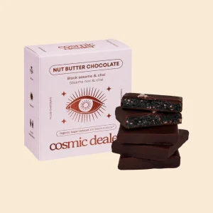 Coffret de 4 Carrés Chocolatés - Sésame Noir & Chai