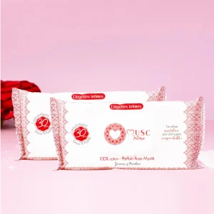2 Paquets de Lingettes toilette intime à La Rose Mystik