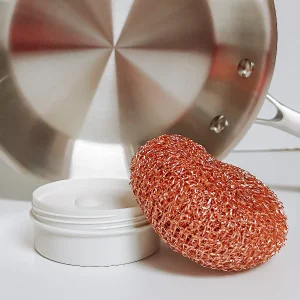 Kit Nettoyage pour récurer sans rayer : Pierre d’Argile Bio & Grattoir Cuivre