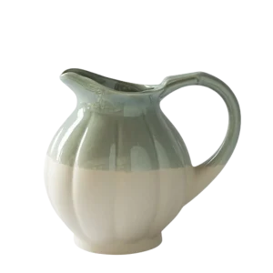 Pichet en Grès - Citrouille - Vert de Gris et Naturel 1 L